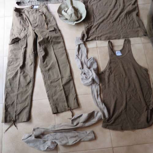 SADF BORDER WAR PERIOD SELECTION OF ITEMS SOLD TOGETHER-NUTRIA SHIRT(LONG SLEEVE) SIZE MEDIUM/NUTRIA