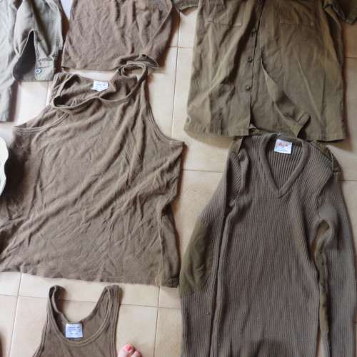 SADF BORDER WAR PERIOD SELECTION OF ITEMS SOLD TOGETHER-NUTRIA SHIRT(LONG SLEEVE) SIZE MEDIUM/NUTRIA