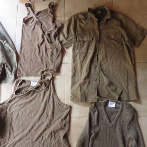 SADF BORDER WAR PERIOD SELECTION OF ITEMS SOLD TOGETHER-NUTRIA SHIRT(LONG SLEEVE) SIZE MEDIUM/NUTRIA