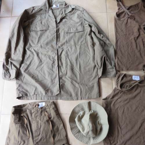 SADF BORDER WAR PERIOD SELECTION OF ITEMS SOLD TOGETHER-NUTRIA SHIRT(LONG SLEEVE) SIZE MEDIUM/NUTRIA