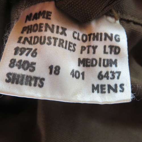 SADF BORDER WAR PERIOD SELECTION OF ITEMS SOLD TOGETHER-NUTRIA SHIRT(LONG SLEEVE) SIZE MEDIUM/NUTRIA