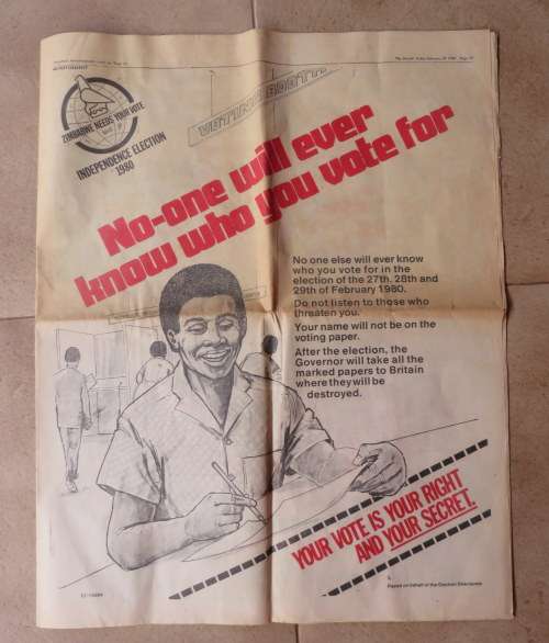 RHODESIAN HEROLD DATED FRIDAY FEBR 29 1980