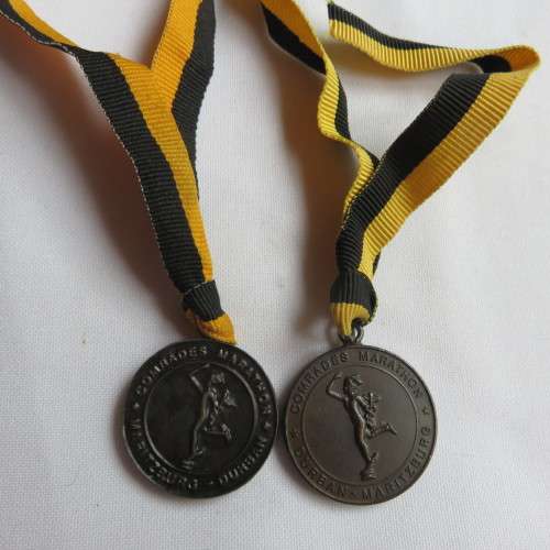 2X BRONZE COMRADES MARATHON MEDALS