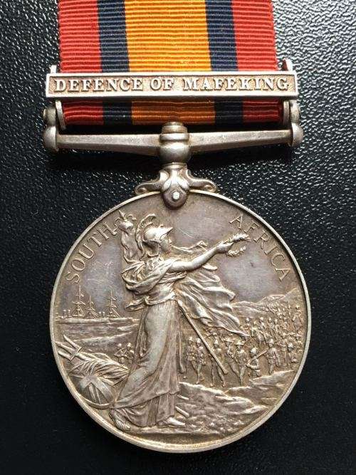 BOER WAR QSA MEDAL TO W BIRCH MAFEKING TOWN GUARD WITH DEFENCE OF MAFEKING CLASP-CORRECTLY NAMED &
