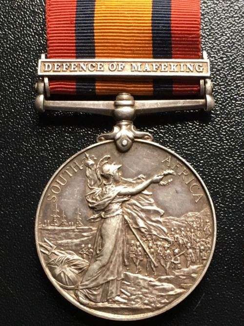 BOER WAR QSA MEDAL TO W BIRCH MAFEKING TOWN GUARD WITH DEFENCE OF MAFEKING CLASP-CORRECTLY NAMED &