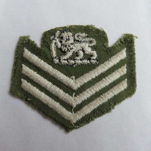RHODESIAN COLOUR  SERGEANT RANK-1970-80