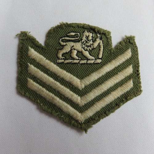 RHODESIAN COLOUR  SERGEANT RANK-1970-80