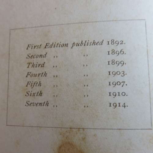 ROWLAND WARD'S-RECORDS OF BIG GAME-SEVENTH EDITION 1914-532 PAGES HARD COVER-SOME BROWNING OF PAGE-B