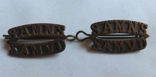 SA MILITARY NURSING SERVICE TITLE PAIR-WW2-LUGS INTACT