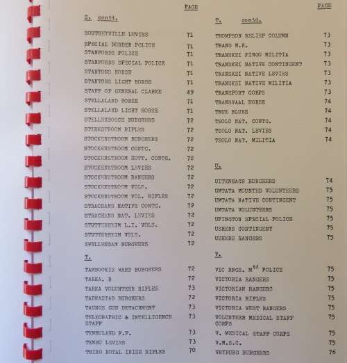 CAPE OF GOOD HOPE GENERAL SERVICE MEDAL ROLL-79 PAGES