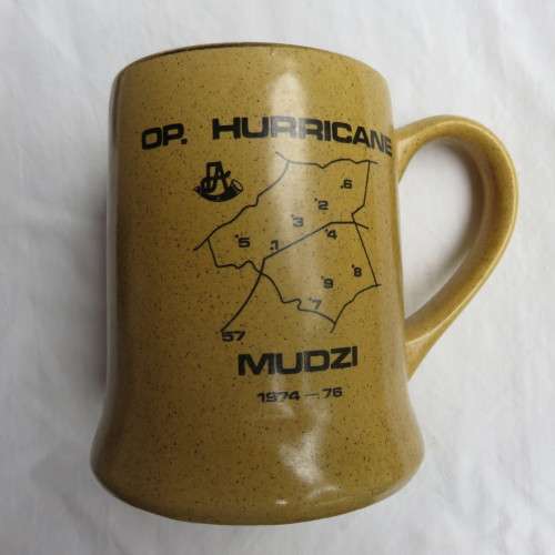 RHODESIAN OP HURRICANE MUG-WILLSGROVE WARE POTTERY-GOOD CONDITION