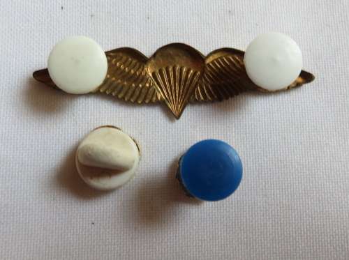 SA PARACHUTE BASIC GILDING METAL MESS DRESS WING-WORN FROM 1980'S-SOLD WITH 2 PINS