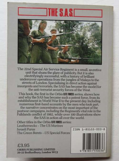 THE SAS-ELITE FORCES-96 PAGES-1ST EDITION PUBLISHED 1986