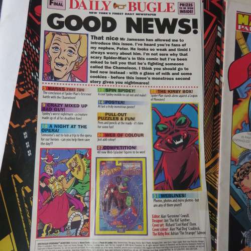 SPIDERMAN 4TH AUG 99 & 9 JUNE 99- SOLD TOGETHER