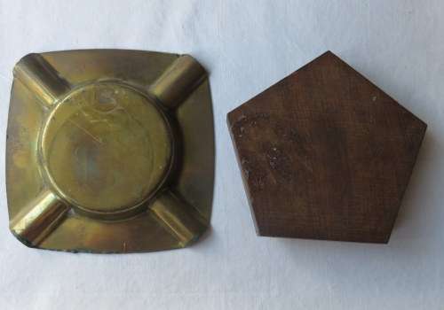 SA INFANTRY PLAQUE & ASHTRAY-SOLD TOGETHER