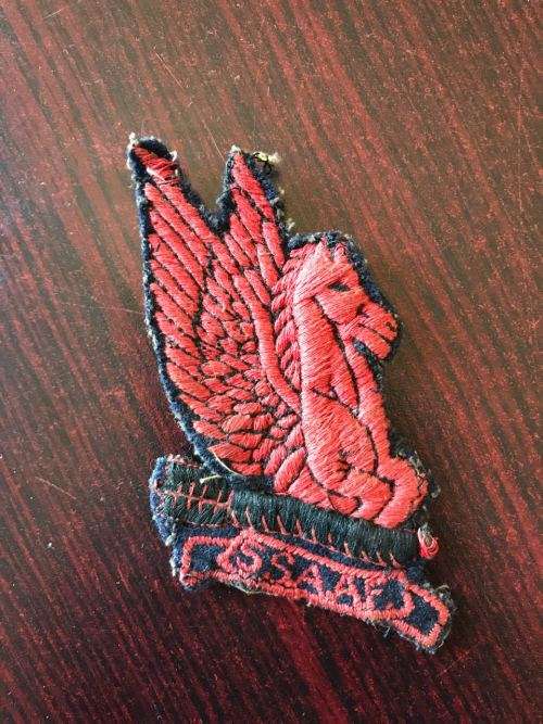 SAAF 5 SQUADRON PATCH-WORN EARLY 1970'S ON RIGHT BREAST-ORIGINAL