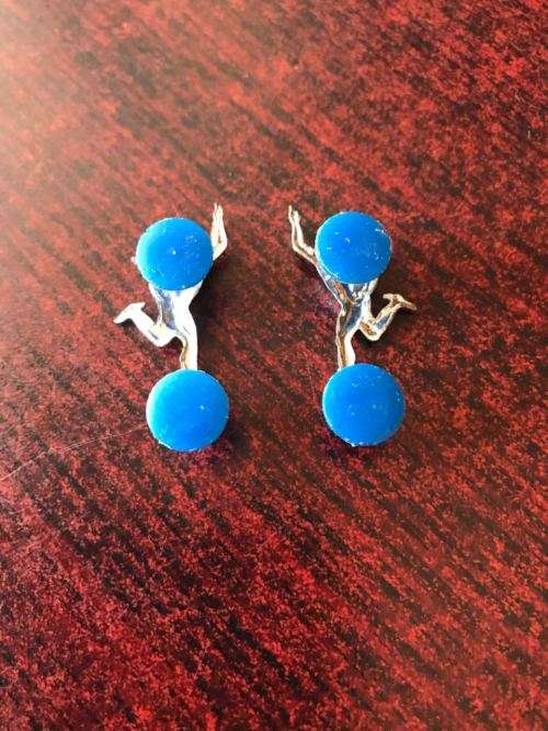 SA CORPS OF SIGNALS COLLAR BADGE PAIR-WORN FROM 1959-PINS INTACT