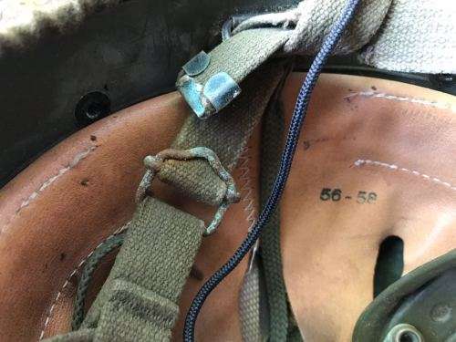 GERMAN TYPE RECCE TRAINING HELMET WITH 2 TONE CAMO COVER -GOOD CONDITION-ORIGINAL