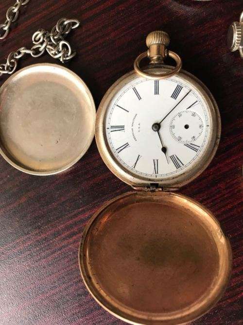 SELECTION OF 4 POCKET WATCHES -SOLD TOGETHER-MOSTLY FOR PARTS- UNTESTED