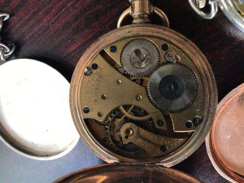 SELECTION OF 4 POCKET WATCHES -SOLD TOGETHER-MOSTLY FOR PARTS- UNTESTED