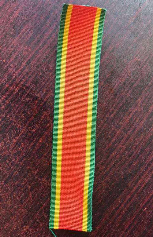 FULL SIZE AFRICA SERVICE MEDAL RIBBON-SOLD IN LENGTHS OF 15CM-ORIGINAL PERIOD MEDAL RIBBON