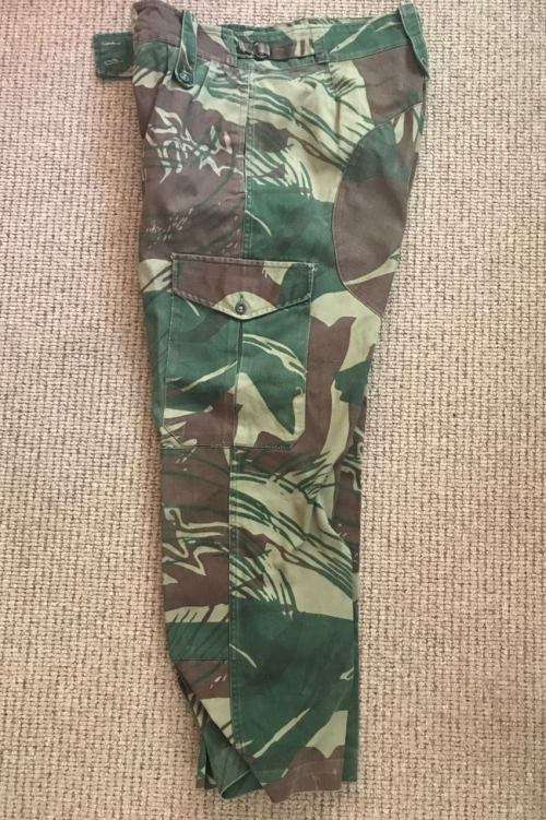ORIGINAL RHODESIAN ARMY TROUSERS-SIZE 32 PIPE LENGTH 70CM-USED BUT VERY GOOD CONDITION WITHOUT ANY D