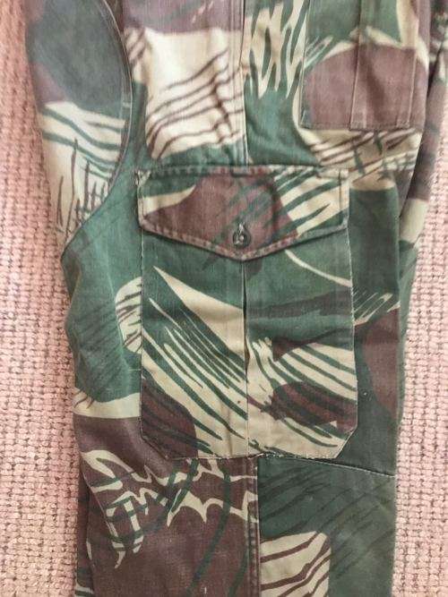 ORIGINAL RHODESIAN ARMY TROUSERS-SIZE 32 PIPE LENGTH 70CM-USED BUT VERY GOOD CONDITION WITHOUT ANY D