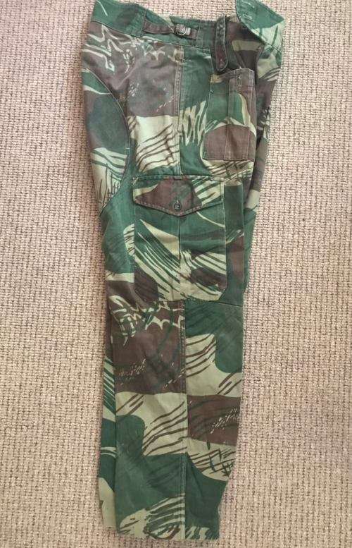 ORIGINAL RHODESIAN ARMY TROUSERS-SIZE 32 PIPE LENGTH 70CM-USED BUT VERY GOOD CONDITION WITHOUT ANY D