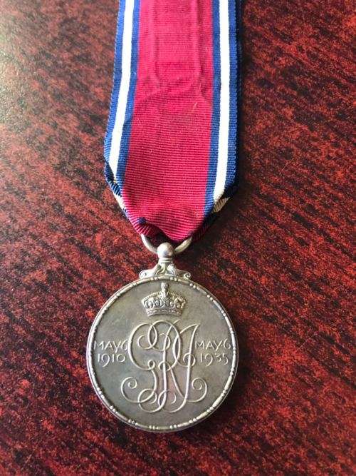 FULL SIZE,SILVER 1935 JUBILEE MEDAL-UNNAMED