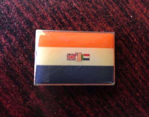 OLD SA FLAG CADET BADGE- 2X FLAT LUGS