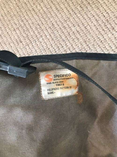 PATTERN 83 32 BATTALION  SUMMER PATTERN CAMO BACK PACK-COMPLETE CONDITION WITH FRAME