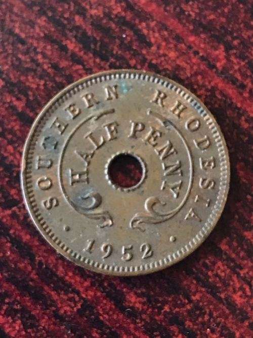 SOUTHERN RHODESIA BRONZE HALF PENNY -1952