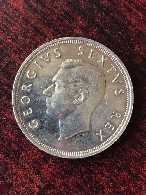 UNION OF SA 1950 SILVER CROWN -VERY GOOD CONDITION