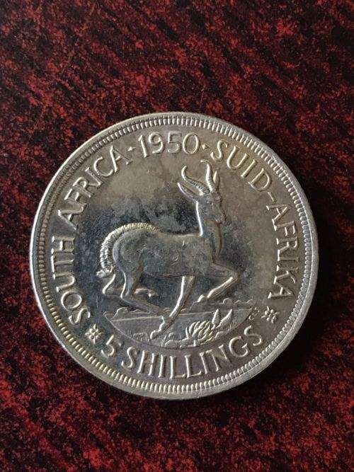 UNION OF SA 1950 SILVER CROWN -VERY GOOD CONDITION