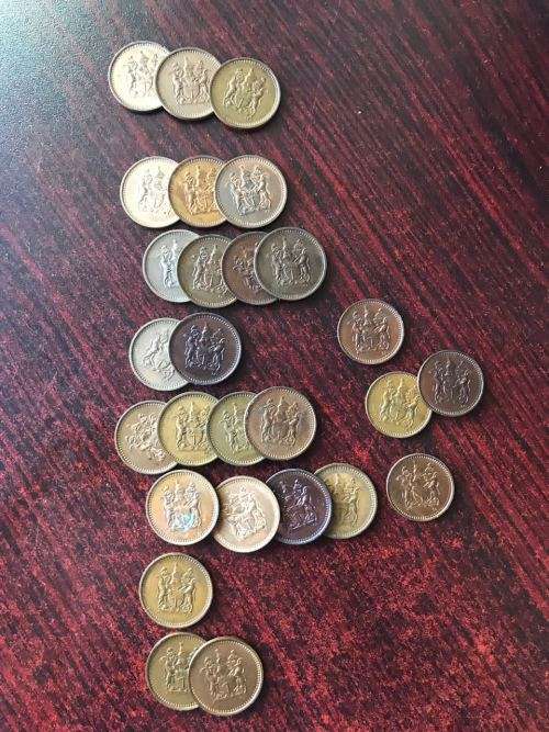 FOLLOWING RHODESIAN COINS-SOLD TOGETHER -27 IN TOTAL-1970 1C X 4/1971 X2/1972X4/1973 X1/1974X3/1975