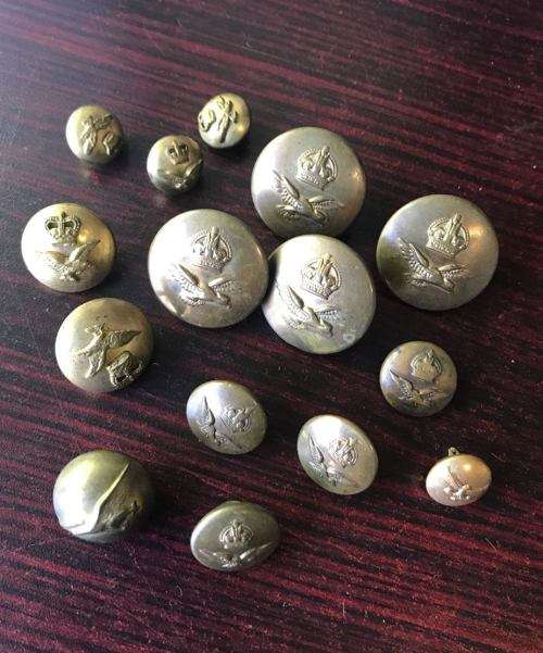 MIXED AIR FORCE BUTTONS-SOLD TOGETHER-15 IN TOTAL
