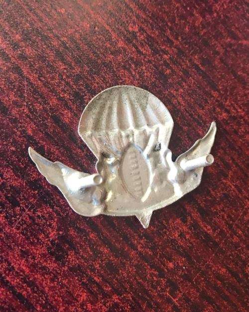 TRANSKEI PARACHUTE CAP BADGE- 2X SCREW LUGS