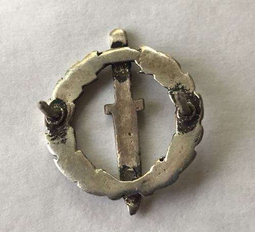 RECCE OPERATOR SILVER MESS DRESS QUALIFICATION BADGE-ORIGINAL- 2 PINS-SILVER