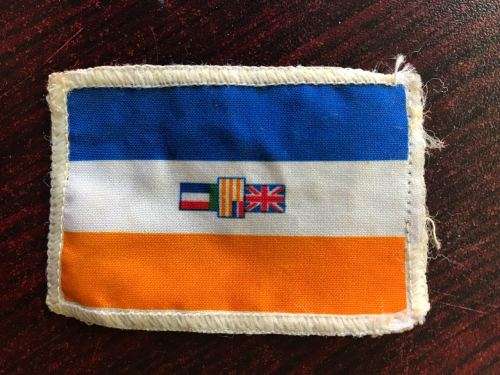 OLD SA FLAG CLOTH BADGE-MEASURES 65X45 MM