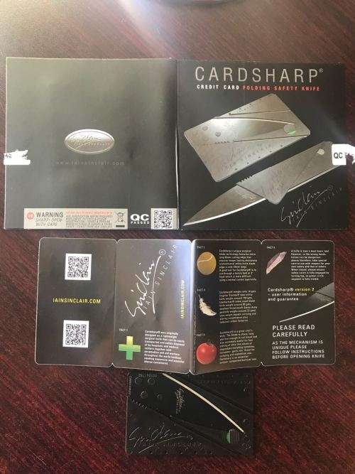 CARDSHARP CREDIT CARD FOLDING SAFETY KNIFE