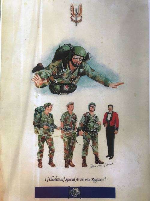 RHODESIA SAS LAMINATED POSTER WITH HISTORY ON THE BACKSIDE-MEASURES 42X30CM