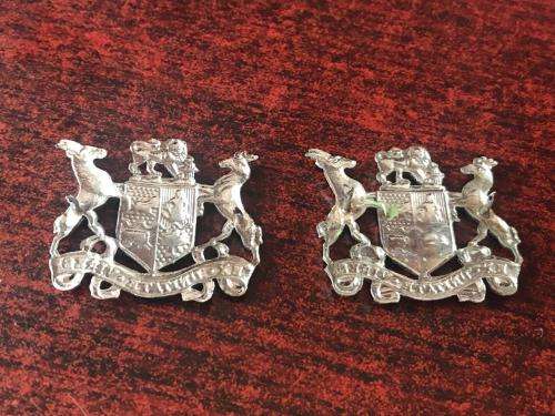 WARRANT OFFICERS CLASS CHROMED RANK BADGE PAIR-ONLY WORN BY THE ARMY-PINS INTACT