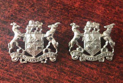 WARRANT OFFICERS CLASS CHROMED RANK BADGE PAIR-ONLY WORN BY THE ARMY-PINS INTACT