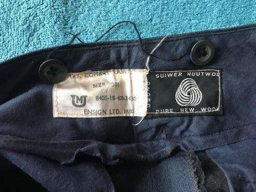 ORIGINAL PURE NEW WOOL BUNNY JACKET & TROUSERS-LABELLED & DATED 1974-SIZE  MEDIUM-MEASURES 50 CM ARM