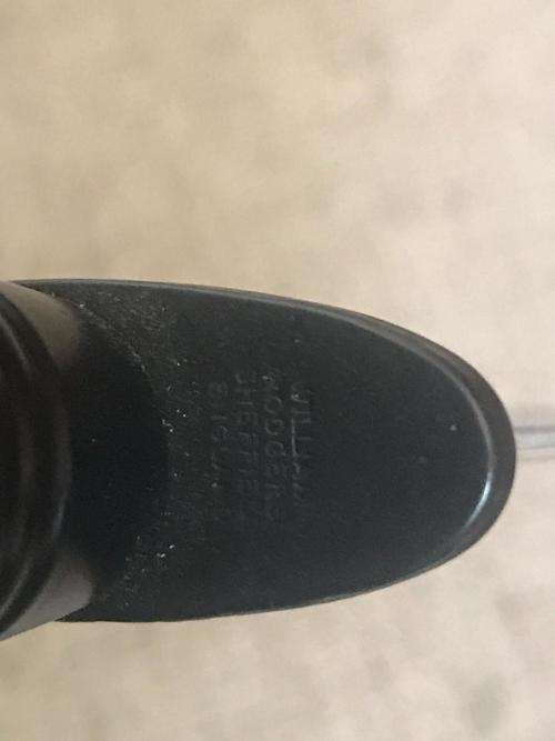 GUARANTEED ORIGINAL FAIRBAIRN  SYKES COMMANDO KNIFE WITH LEATHER LEG SHEATH-CHROMED BLADE WITH BLACK