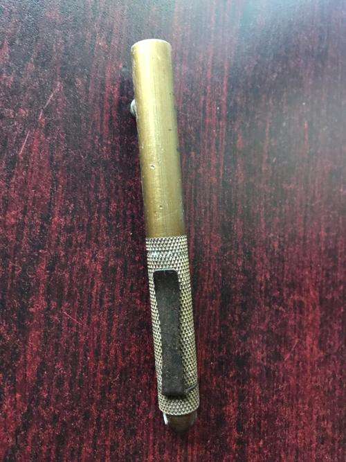 PENCIL FLAIR,BRASS + METAL -WORKING CONDITION-TOTAL LENGTH 122MM