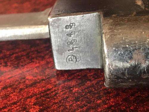 NO 9 BAYONET WITH METAL SCABBARD MADE FOR THE .303 ENFIELD RIFLE