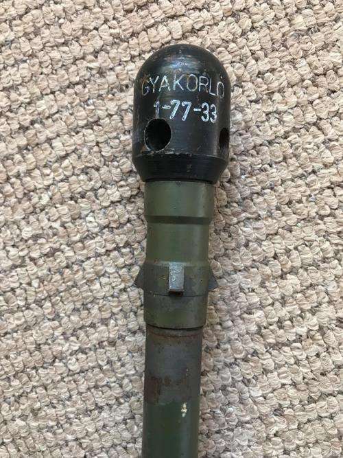 BULGARIAN AK 47 RIFLE GRENADE, ANTI PERSONNEL BORDER WAR PERIOD-INERT/DISPLAY-SCARCE-TOTAL LENGTH 2