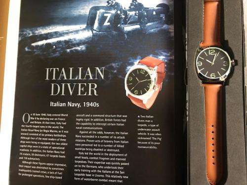 REPLICA OF THE ITALIAN DIVERS WATCH-ITALIAN NAVY-WORN 1940'S-WITH 15 PAGE BOOKLET ON THE HISTORY OF