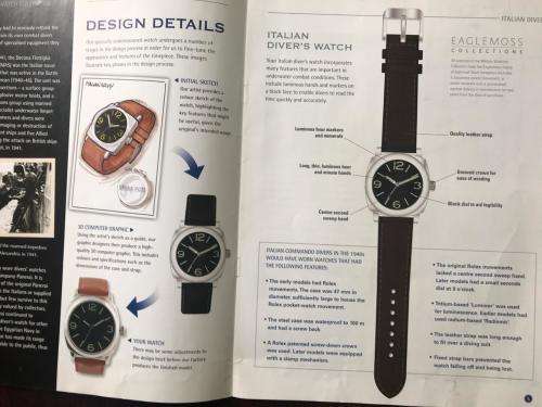 REPLICA OF THE ITALIAN DIVERS WATCH-ITALIAN NAVY-WORN 1940'S-WITH 15 PAGE BOOKLET ON THE HISTORY OF
